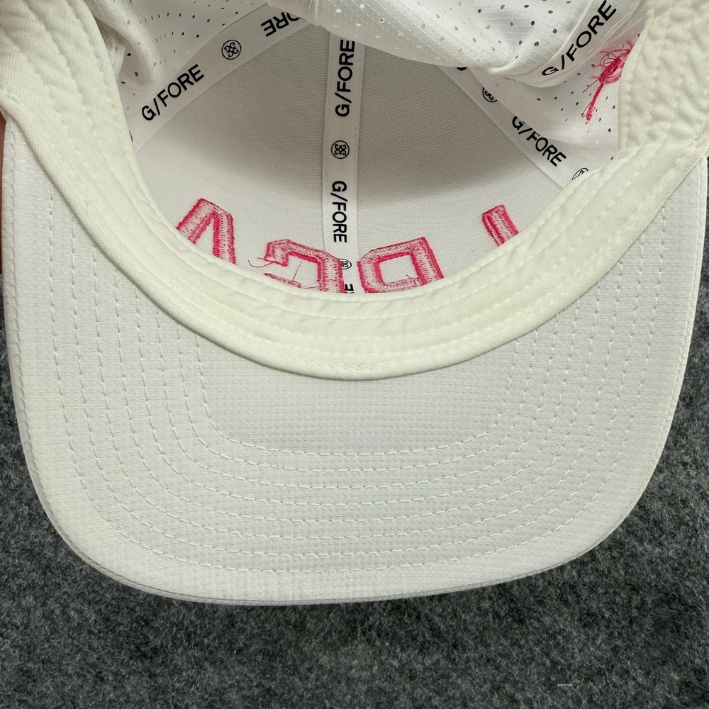 G/FORE LPGA Golf Hat Womens OS White Pink Snapback Perforated GMH000002 - Picture 9 of 10
